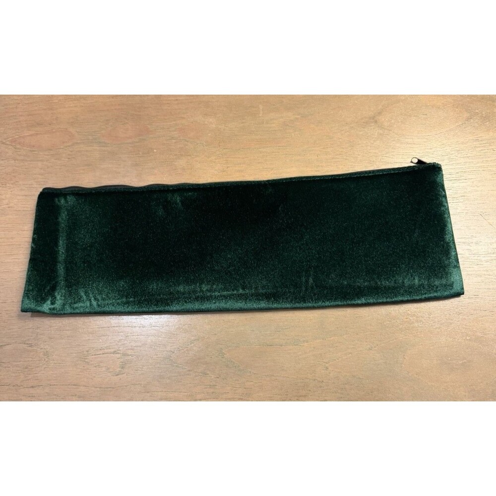 Mahjong Tile Bag Green Velvet Bag 18" x 6” Mah Jongg Stackable Nests
